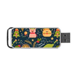 Colorful-funny-christmas-pattern Merry Christmas Xmas Portable Usb Flash (two Sides) by Amaryn4rt