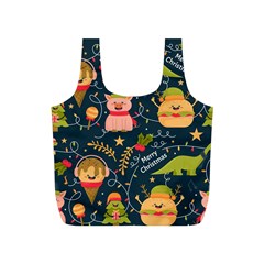 Colorful-funny-christmas-pattern Merry Christmas Xmas Full Print Recycle Bag (s) by Amaryn4rt