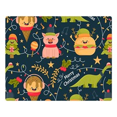 Colorful-funny-christmas-pattern Merry Christmas Xmas Two Sides Premium Plush Fleece Blanket (large) by Amaryn4rt