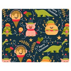 Colorful-funny-christmas-pattern Merry Christmas Xmas Premium Plush Fleece Blanket (medium) by Amaryn4rt