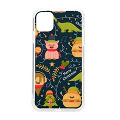 Colorful-funny-christmas-pattern Merry Christmas Xmas Iphone 11 Tpu Uv Print Case by Amaryn4rt