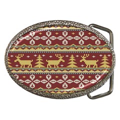 Beautiful-knitted-christmas-pattern Xmas Belt Buckles by Amaryn4rt