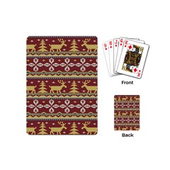 Beautiful-knitted-christmas-pattern Xmas Playing Cards Single Design (mini) by Amaryn4rt