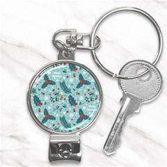 Seamless-pattern-with-berries-leaves Nail Clippers Key Chain by Amaryn4rt