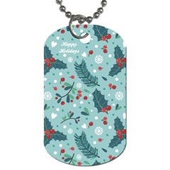 Seamless-pattern-with-berries-leaves Dog Tag (one Side) by Amaryn4rt