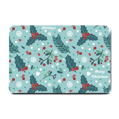 Seamless-pattern-with-berries-leaves Small Doormat by Amaryn4rt