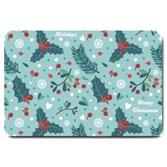 Seamless-pattern-with-berries-leaves Large Doormat by Amaryn4rt