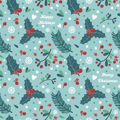 Seamless-pattern-with-berries-leaves Play Mat (rectangle) by Amaryn4rt