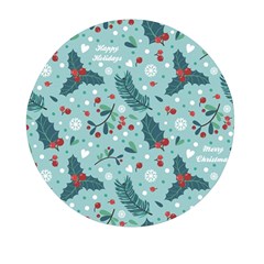 Seamless-pattern-with-berries-leaves Mini Round Pill Box by Amaryn4rt