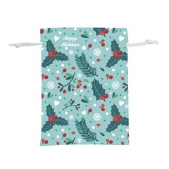 Seamless-pattern-with-berries-leaves Lightweight Drawstring Pouch (l) by Amaryn4rt