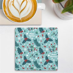 Seamless-pattern-with-berries-leaves Uv Print Square Tile Coaster  by Amaryn4rt