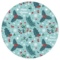 Seamless-pattern-with-berries-leaves Round Trivet by Amaryn4rt