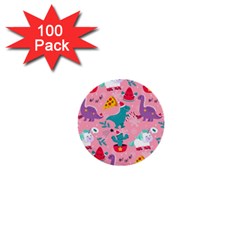 Colorful-funny-christmas-pattern Ho Ho Ho 1  Mini Buttons (100 Pack)  by Amaryn4rt