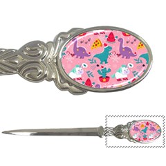 Colorful-funny-christmas-pattern Ho Ho Ho Letter Opener by Amaryn4rt