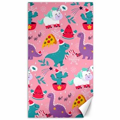 Colorful-funny-christmas-pattern Ho Ho Ho Canvas 40  X 72  by Amaryn4rt