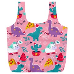 Colorful-funny-christmas-pattern Ho Ho Ho Full Print Recycle Bag (xl) by Amaryn4rt