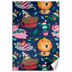 Funny-animal Christmas-pattern Canvas 20  x 30 