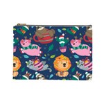 Funny-animal Christmas-pattern Cosmetic Bag (Large) Front