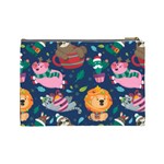 Funny-animal Christmas-pattern Cosmetic Bag (Large) Back