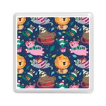 Funny-animal Christmas-pattern Memory Card Reader (Square) Front