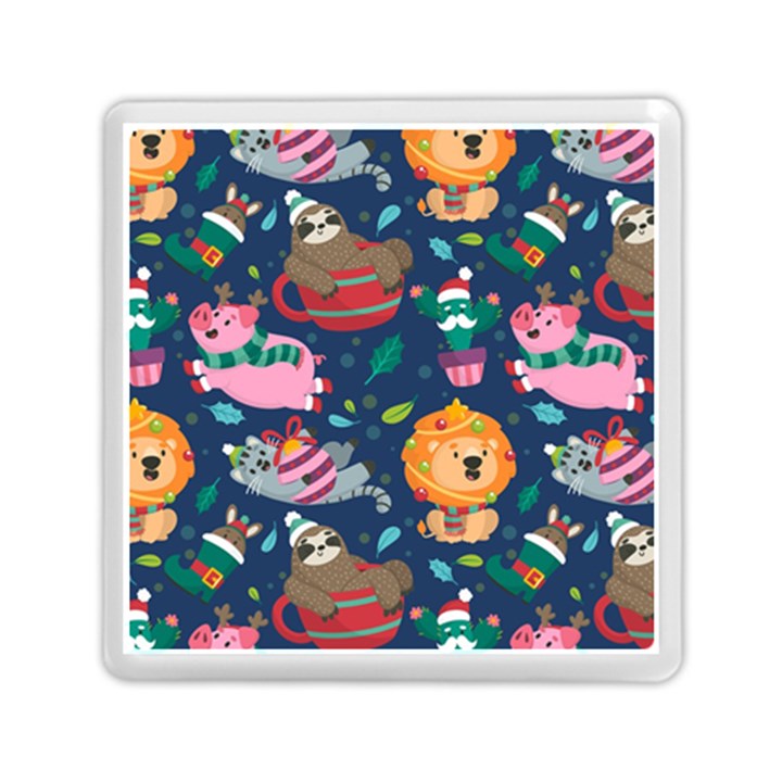 Funny-animal Christmas-pattern Memory Card Reader (Square)