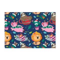 Funny-animal Christmas-pattern Crystal Sticker (A4)