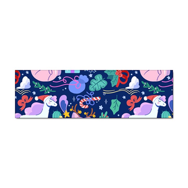 Colorful-funny-christmas-pattern Pig Animal Sticker Bumper (10 pack)