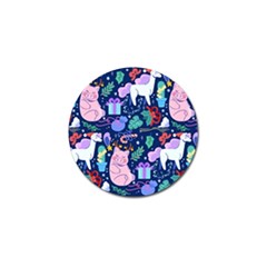 Colorful-funny-christmas-pattern Pig Animal Golf Ball Marker (10 Pack) by Amaryn4rt