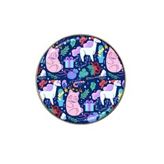 Colorful-funny-christmas-pattern Pig Animal Hat Clip Ball Marker by Amaryn4rt