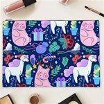 Colorful-funny-christmas-pattern Pig Animal Cosmetic Bag (XXL) Front