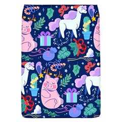 Colorful-funny-christmas-pattern Pig Animal Removable Flap Cover (l) by Amaryn4rt