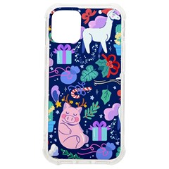 Colorful-funny-christmas-pattern Pig Animal Iphone 12 Mini Tpu Uv Print Case	 by Amaryn4rt