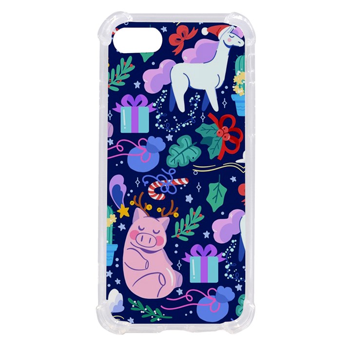 Colorful-funny-christmas-pattern Pig Animal iPhone SE