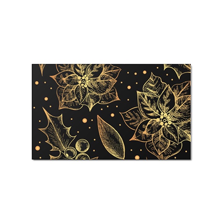 Christmas-pattern-with-vintage-flowers Sticker (Rectangular)