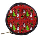 Santa Snowman Gift Holiday Christmas Cartoon Mini Makeup Bag Back