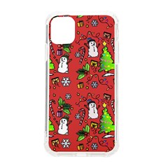 Santa Snowman Gift Holiday Christmas Cartoon Iphone 11 Tpu Uv Print Case by Amaryn4rt