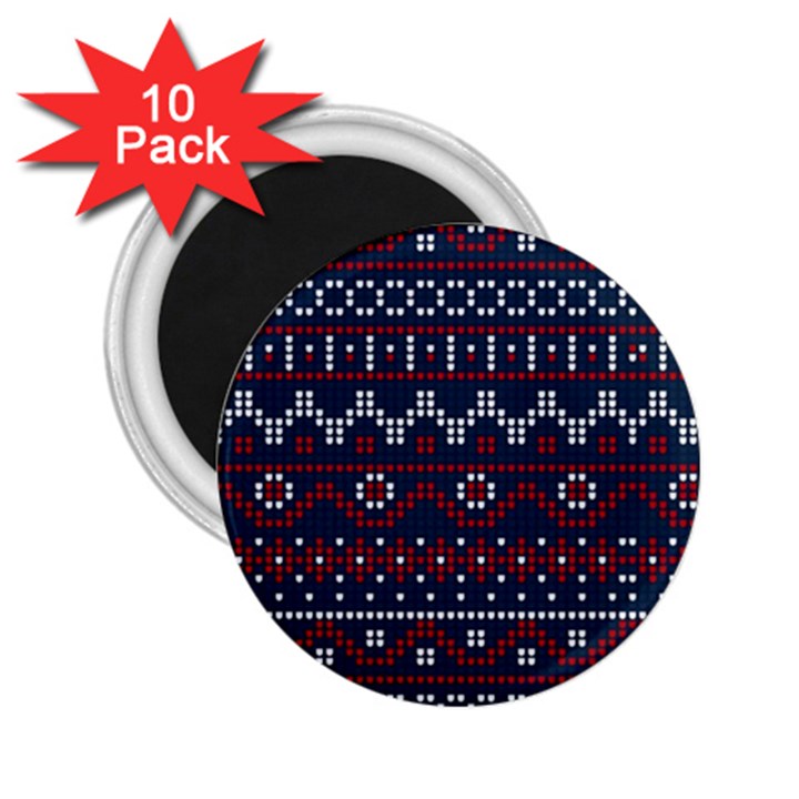 Christmas-concept-with-knitted-pattern 2.25  Magnets (10 pack) 