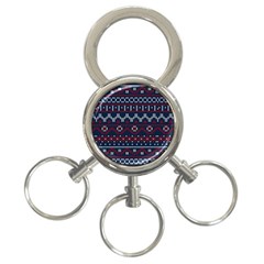 Christmas-concept-with-knitted-pattern 3-ring Key Chain by Amaryn4rt