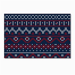 Christmas-concept-with-knitted-pattern Postcard 4 x 6  (pkg Of 10) by Amaryn4rt