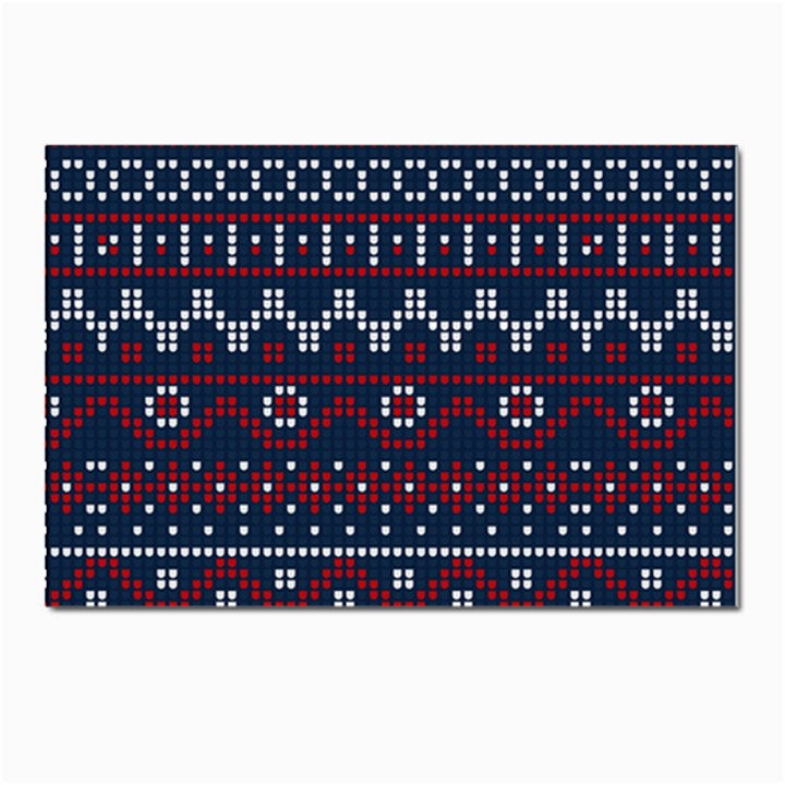 Christmas-concept-with-knitted-pattern Postcards 5  x 7  (Pkg of 10)