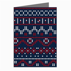 Christmas-concept-with-knitted-pattern Greeting Cards (pkg Of 8)