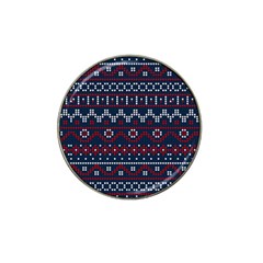 Christmas-concept-with-knitted-pattern Hat Clip Ball Marker (10 Pack) by Amaryn4rt