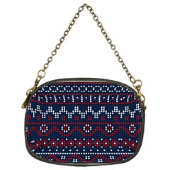 Christmas-concept-with-knitted-pattern Chain Purse (two Sides) by Amaryn4rt