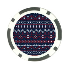 Christmas-concept-with-knitted-pattern Poker Chip Card Guard (10 Pack) by Amaryn4rt