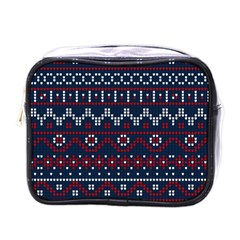 Christmas-concept-with-knitted-pattern Mini Toiletries Bag (one Side) by Amaryn4rt