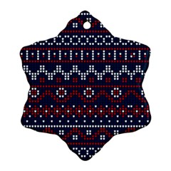 Christmas-concept-with-knitted-pattern Ornament (snowflake) by Amaryn4rt