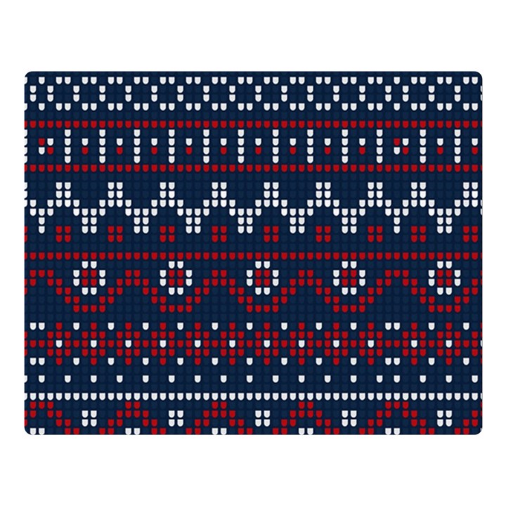 Christmas-concept-with-knitted-pattern Two Sides Premium Plush Fleece Blanket (Large)