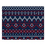 Christmas-concept-with-knitted-pattern Two Sides Premium Plush Fleece Blanket (Large) Blanket Back