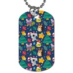 Colorful-funny-christmas-pattern  --- Dog Tag (One Side) Front