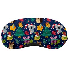 Colorful-funny-christmas-pattern  --- Sleep Mask by Amaryn4rt